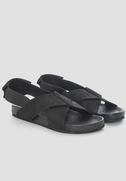 SANDAL IN 100% SUPPLE LEATHER WITH SUEDE STRAPS - Men's Sandals | Antony Morato Online Shop