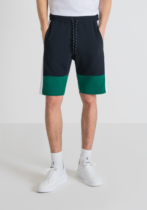 REGULAR FIT FLEECE SHORTS WITH LOGO - Men's Shorts | Antony Morato Online Shop