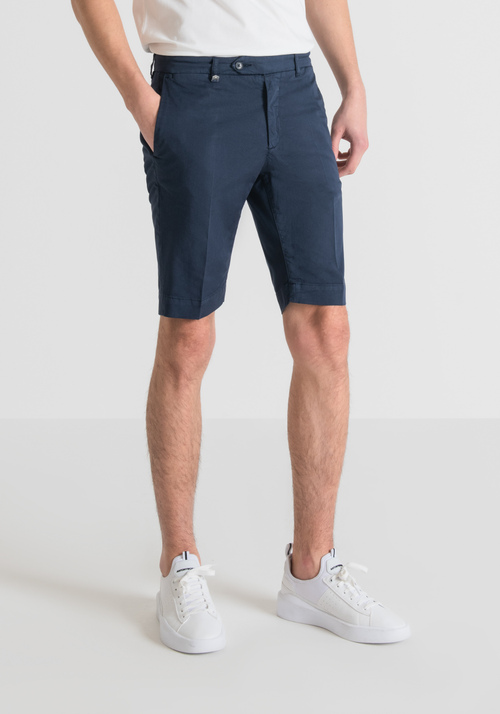 “BRYAN” SKINNY-FIT STRETCH COTTON SHORTS - Men's Shorts | Antony Morato Online Shop