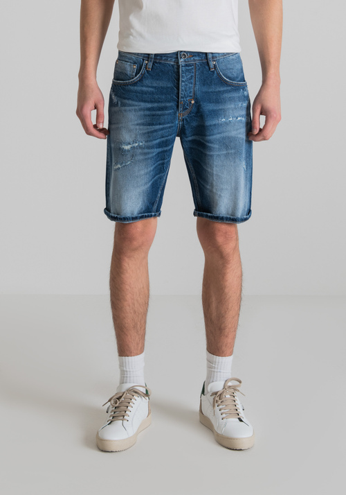 “ARGON” SLIM-FIT SHORTS IN COMFORT DENIM - Men's Slim Fit Jeans | Antony Morato Online Shop