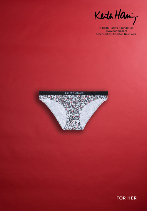 BRIEFS WITH KEITH HARING PRINT - Keith Haring "Lovers" | Antony Morato Online Shop
