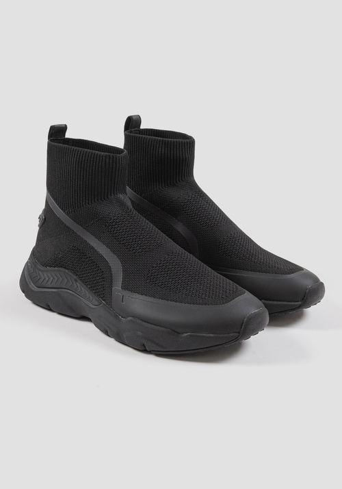 SNEAKER ALTA “ROOT CREED” IN MAGLIA CON RICAMI - Sneakers Uomo | Antony Morato Online Shop