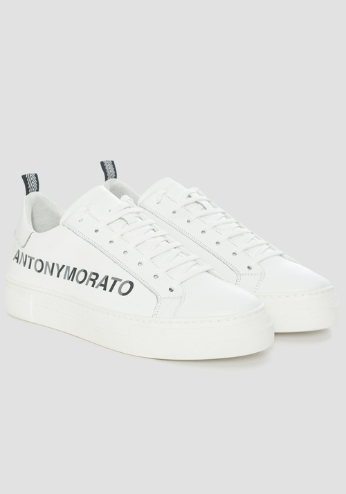 "SCREEN" LOW-TOP LEATHER SNEAKER - Leisure Outfit | Antony Morato Online Shop