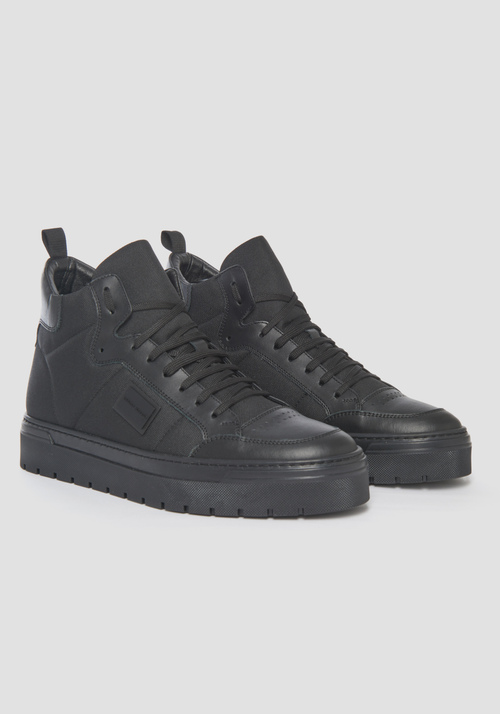 "METAL BOLD" MID SNEAKERS WITH LEATHER DETAILS - Men's Sneakers | Antony Morato Online Shop