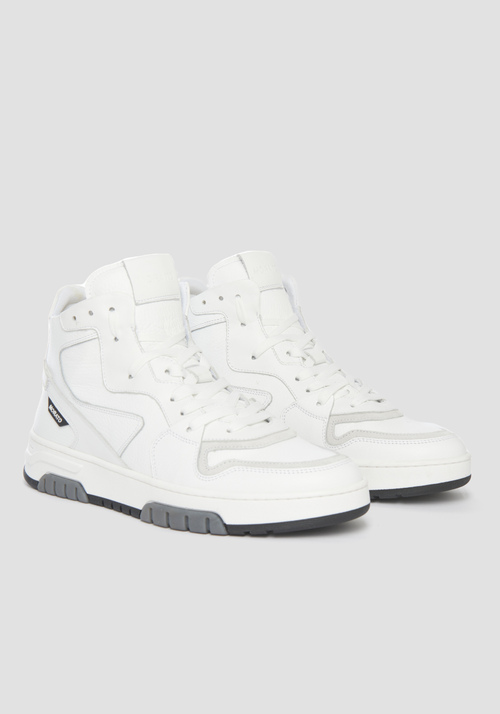 "KENDALL" MID SNEAKERS IN LEATHER - Men's Shoes | Antony Morato Online Shop