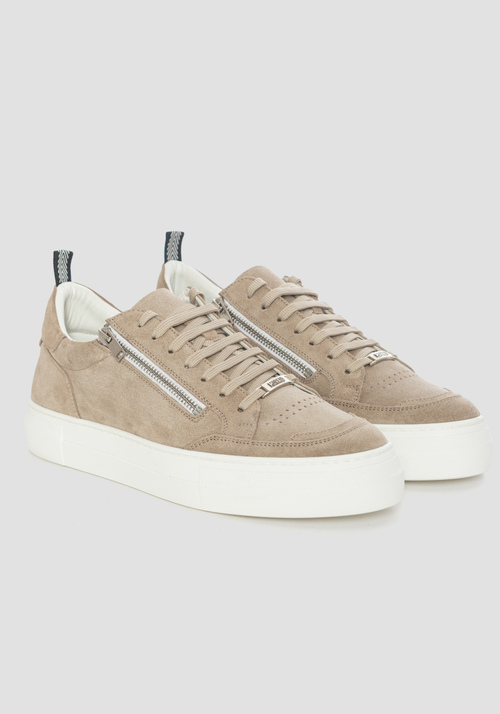 SNEAKER “ROW” IN CAMOSCIO CON ZIP - Sneakers Uomo | Antony Morato Online Shop