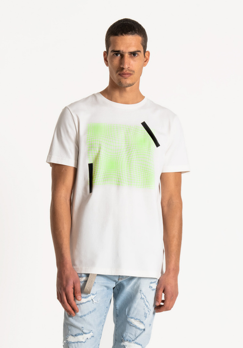 REGULAR-FIT T-SHIRT IN 100% COTTON WITH NEON PRINT - T-shirts and Polo | Antony Morato Online Shop