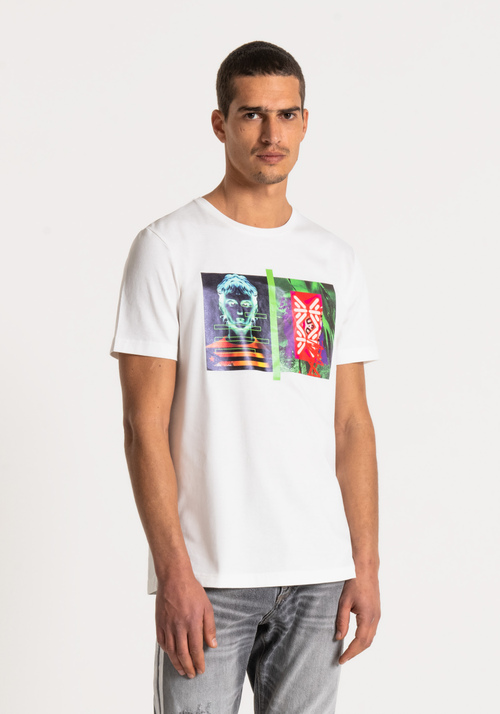 T-SHIRT MIT REGULAR-PASSFORM AUS BAUMWOLLE MIT PRINT - T-Shirts & Poloshirts | Antony Morato Online Shop