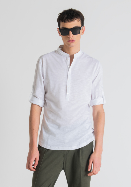 T-SHIRT REGULAR FIT EN COTON FLAMMÉ DOUX - T-shirts et polos | Antony Morato Online Shop