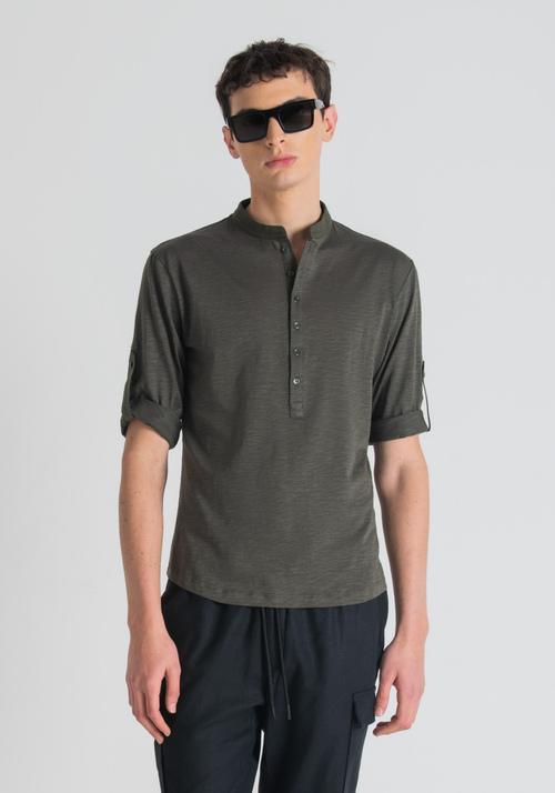 REGULAR-FIT T-SHIRT IN SOFT SLUB COTTON - Clothing | Antony Morato Online Shop