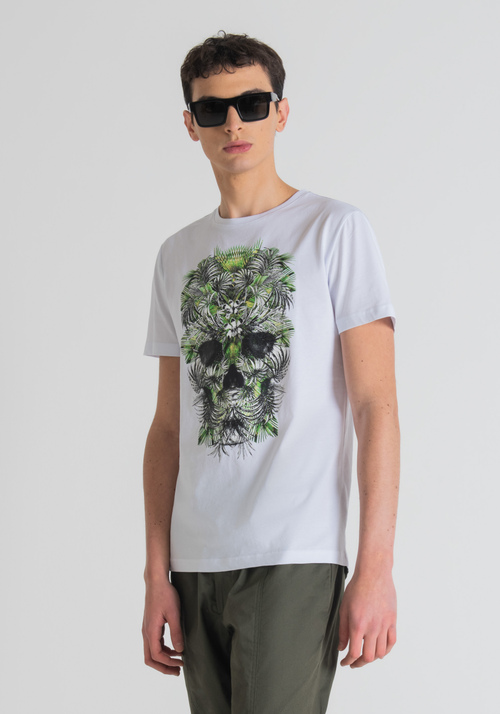 SLIM-FIT T-SHIRT WITH SKULL PRINT - Men's T-shirts & Polo | Antony Morato Online Shop