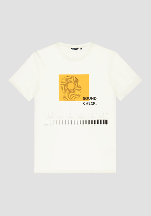 T-SHIRT SLIM FIT EN COTON AVEC IMPRIMÉ SUR LE DEVANT - T-shirts et polos | Antony Morato Online Shop