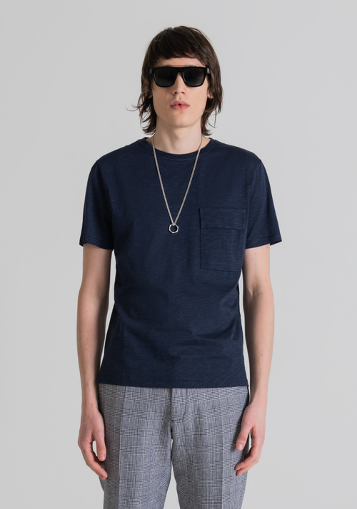 SLIM-FIT T-SHIRT IN SLUB COTTON - Clothing | Antony Morato Online Shop