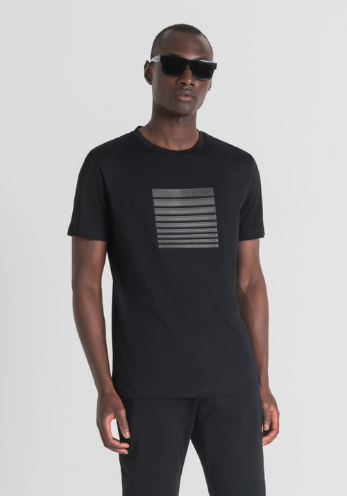 T-SHIRT SLIM FIT EN COTON DOUX AVEC IMPRIMÉ - T-shirts & Polo | Antony Morato Online Shop