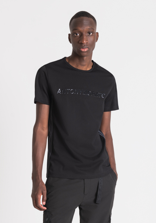 SLIM FIT T-SHIRT IN SOFT COTTON WITH GLOSS PRINT | Antony Morato Online Shop