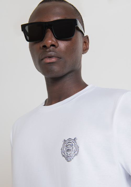 T-SHIRT SLIM FIT EN PUR COTON AVEC IMPRIMÉ - T-shirts et polos | Antony Morato Online Shop
