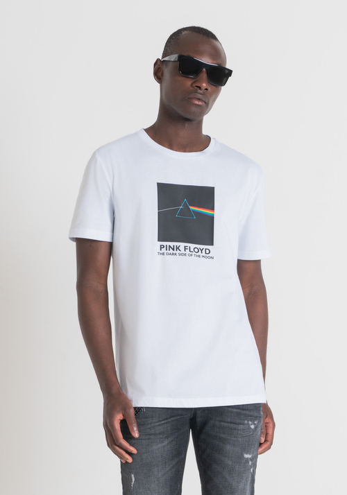 SLIM FIT T-SHIRT IN PURE COTTON WITH RUBBERISED PINK FLOYD PRINT | Antony Morato Online Shop