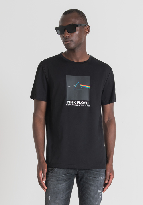 SLIM FIT T-SHIRT IN PURE COTTON WITH RUBBERISED PINK FLOYD PRINT | Antony Morato Online Shop