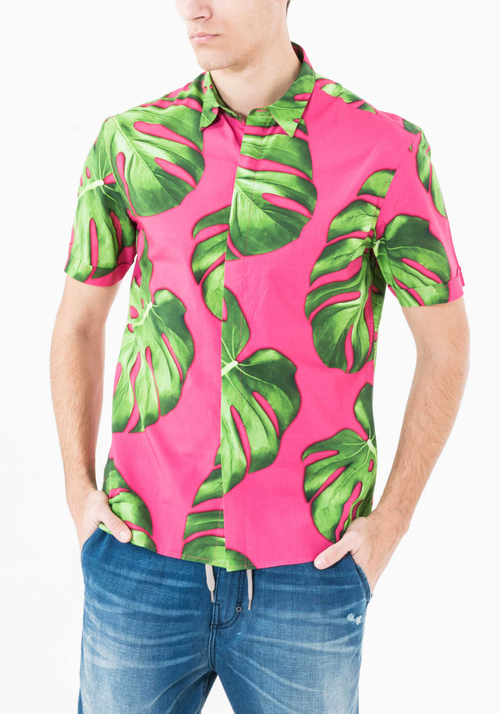 Camicia fantasia maxi foglie fluo - Abbigliamento | Antony Morato Online Shop