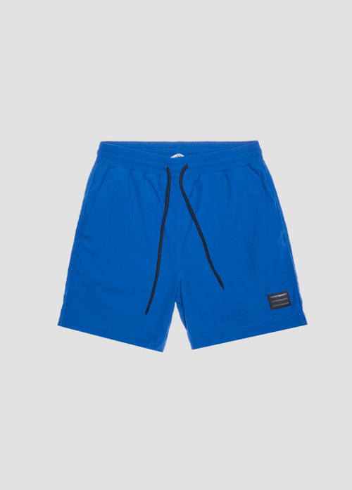 REGULAR FIT SWIMMING TRUNKS IN TECHNICAL FABRIC WITH LOGO PATCH - Sale | Antony Morato Online Shop