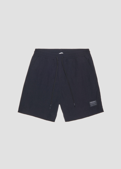 REGULAR FIT SWIMMING TRUNKS IN TECHNICAL FABRIC WITH LOGO PATCH - Accessories | Antony Morato Online Shop