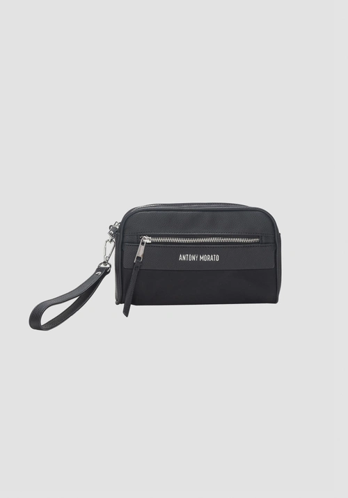 POUCH IN NYLON AND FAUX LEATHER - Bolsos | Antony Morato Online Shop