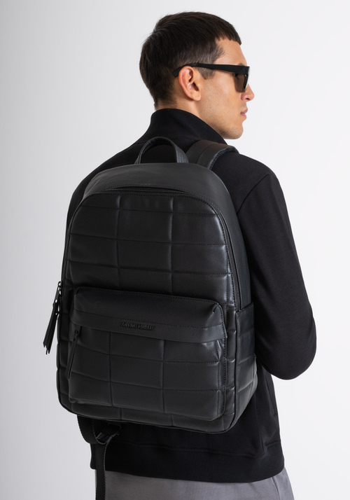 BACKPACK IN QUILTED EFFECT FAUX LEATHER - Preview Men's Collection Fall-Winter 2024 | Antony Morato Online Shop