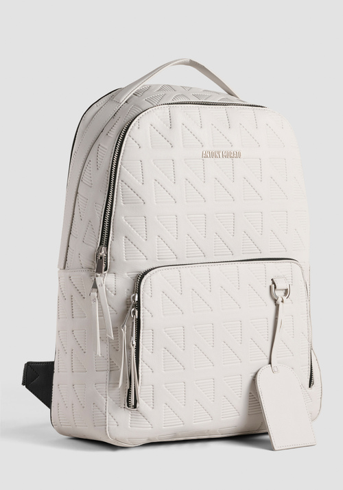 MOCHILA DE PIEL SINTÉTICA CON MOTIVO GEOMÉTRICO - Bolsos | Antony Morato Online Shop