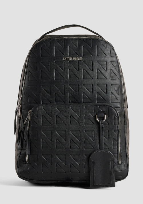 MOCHILA DE PIEL SINTÉTICA CON MOTIVO GEOMÉTRICO - Bolsos | Antony Morato Online Shop