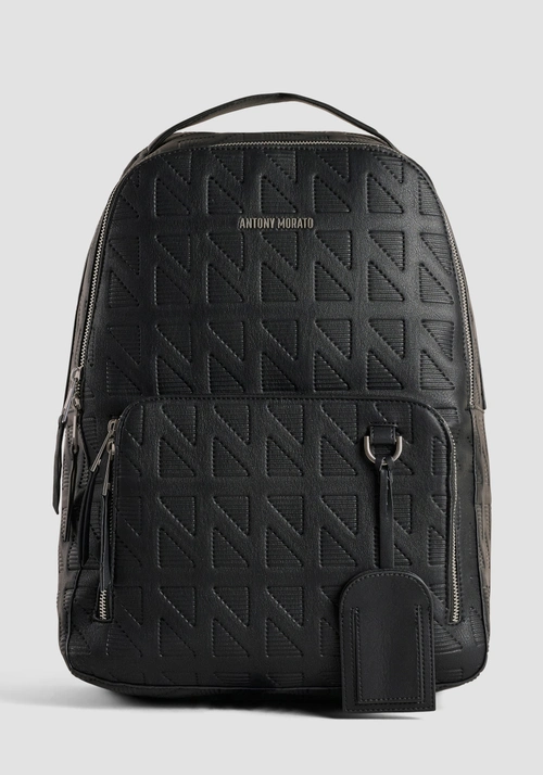 MOCHILA DE PIEL SINTÉTICA CON MOTIVO GEOMÉTRICO - Bolsos | Antony Morato Online Shop