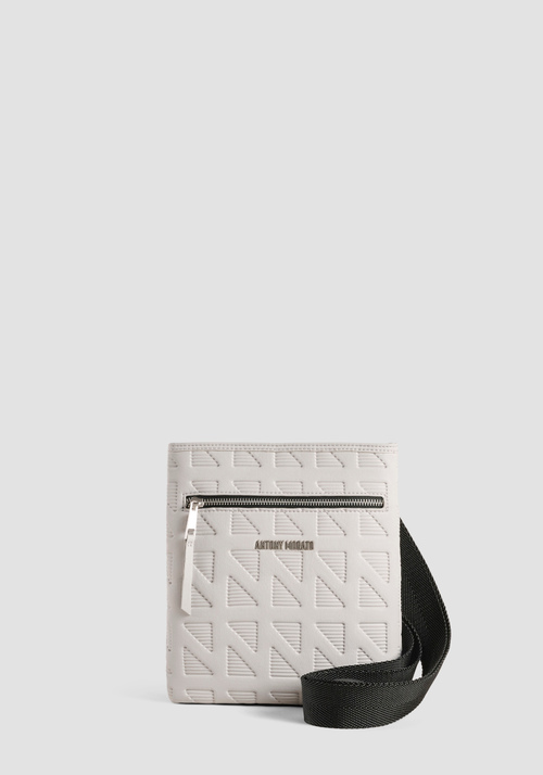 MESSENGER DE PIEL SINTÉTICA CON TRAMA GEOMÉTRICA - Bolsos | Antony Morato Online Shop