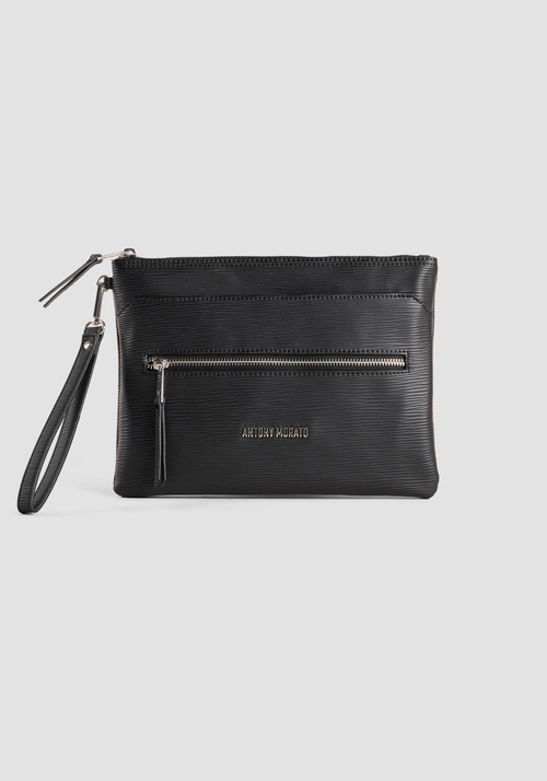 POUCH AUS KUNSTLEDER MIT METALLISIERTEM LOGO-SCHRIFTZUG - Accessoires | Antony Morato Online Shop