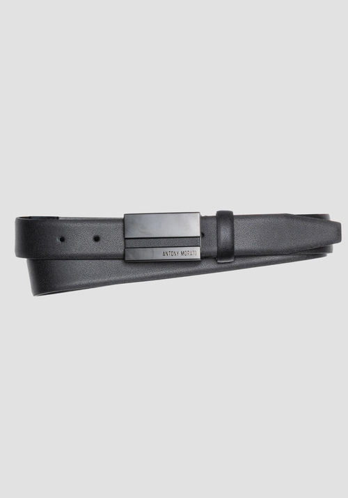 BELT IN GENUINE LEATHER WITH LOGO TAB - Men's Belts | Antony Morato Online Shop