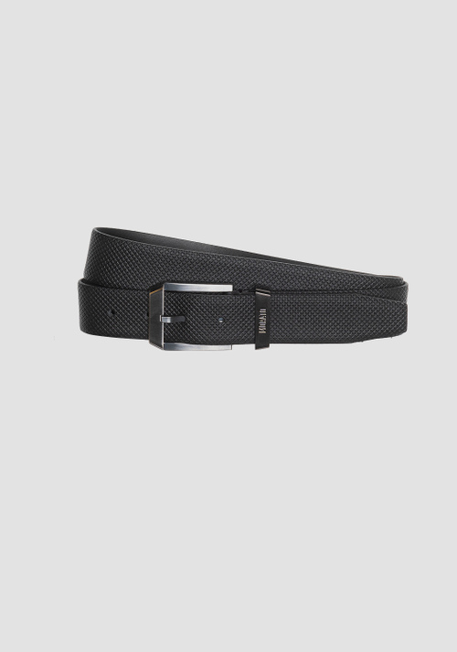 35MM LEATHER BELT WITH BUCKLE - Men's Belts | Antony Morato Online Shop