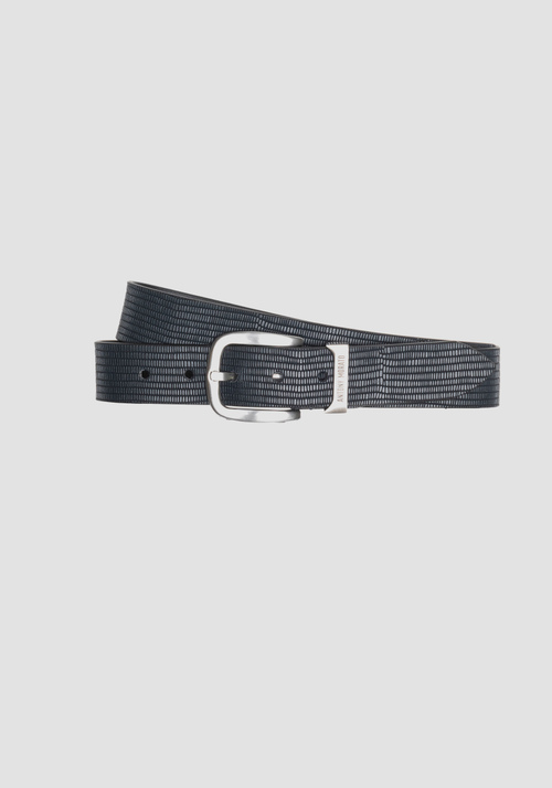 35MM LEATHER BELT WITH BUCKLE - Men's Belts | Antony Morato Online Shop
