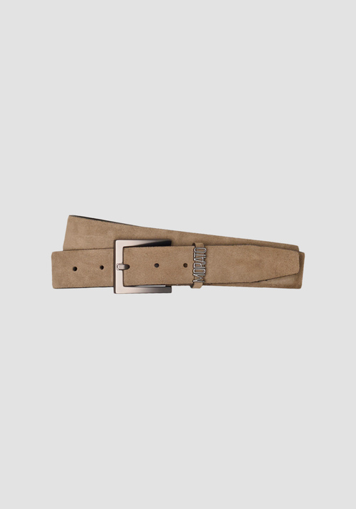 SUEDE BELT WITH LOGOED LOOP - Men's Belts | Antony Morato Online Shop