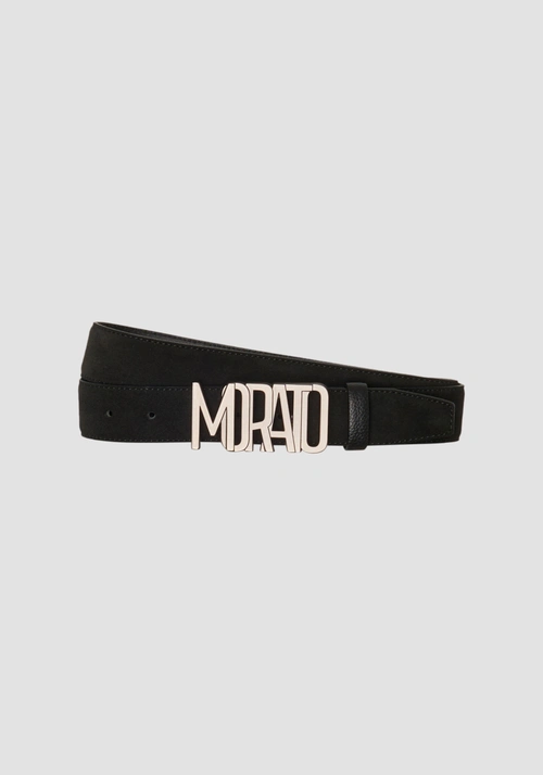 SUEDE BELT WITH SQUARE PLAQUE - Men's Belts | Antony Morato Online Shop