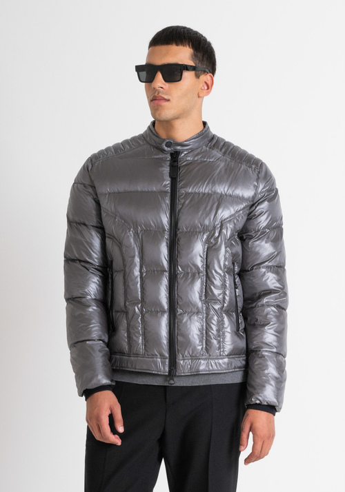 Shiny nylon windbreaker sale