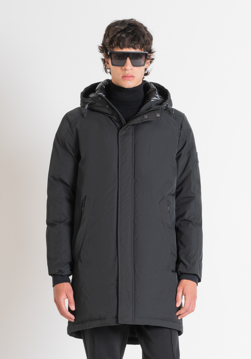 Green parka black fur hood hotsell