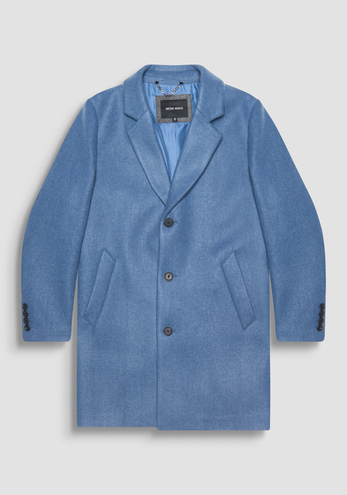 REGULAR FIT COAT MATHIAS IN WOOL BLEND FABRIC WITH GLEN PLAID PATTERN Antony Morato