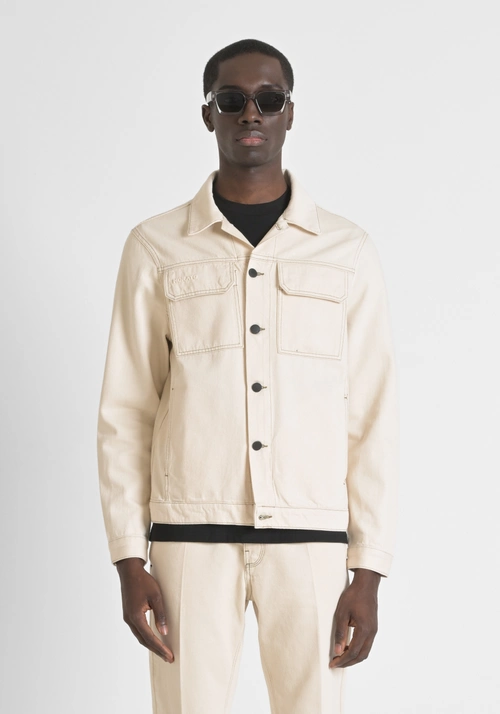OVER-FIT JACKET IN NATURAL DENIM - Clothing | Antony Morato Online Shop