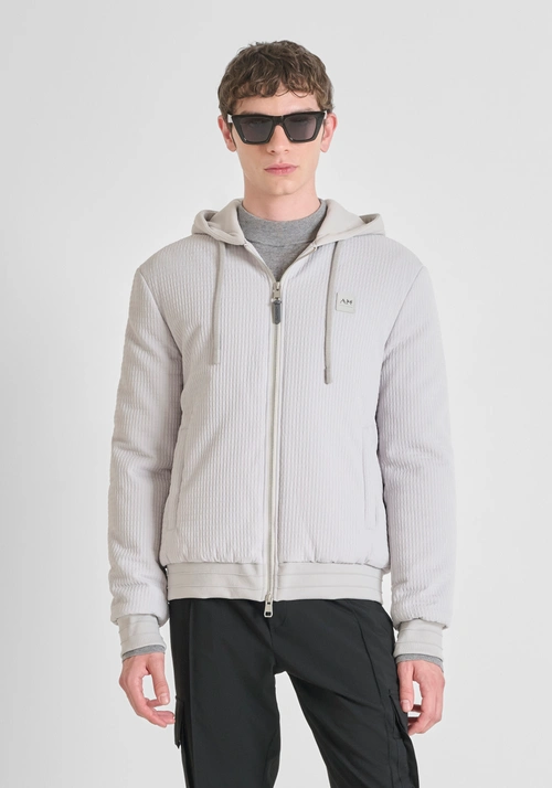 BOMBER COUPE REGULAR EN TISSU TECHNIQUE DOBBY AVEC REMBOURRAGE SYNTHÉTIQUE - Vêtements | Antony Morato Online Shop