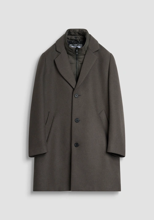 RUPERT REGULAR FIT COAT IN WOOL/CASHMERE BLEND - Men's Field Jackets and Coats | Antony Morato Online Shop