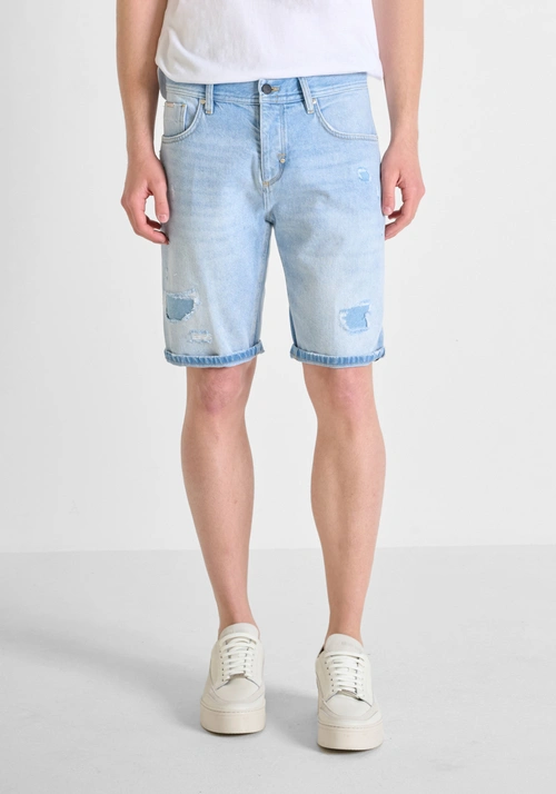 PANTALONES CORTOS SLIM FIT «ARGON» EN TEJIDO VAQUERO - Bermuda y Shorts | Antony Morato Online Shop
