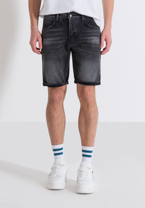 ARGON SLIM FIT DENIM SHORTS IN BLUE RIGID DENIM - Men's Jeans | Antony Morato Online Shop