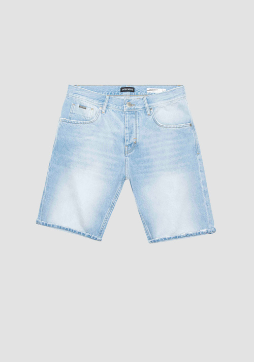 "ARGON" SLIM FIT SHORTS IN BLUE RIGID DENIM - Men's Jeans | Antony Morato Online Shop