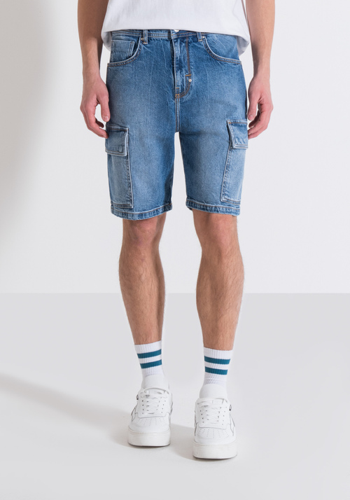 ADAM REGULAR FIT DENIM SHORTS IN BLUE COMFORT DENIM - Jeans | Antony Morato Online Shop