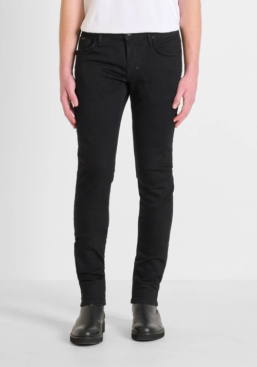 "OZZY" TAPERED FIT BLACK DENIM JEANS - ozzy | Antony Morato Online Shop