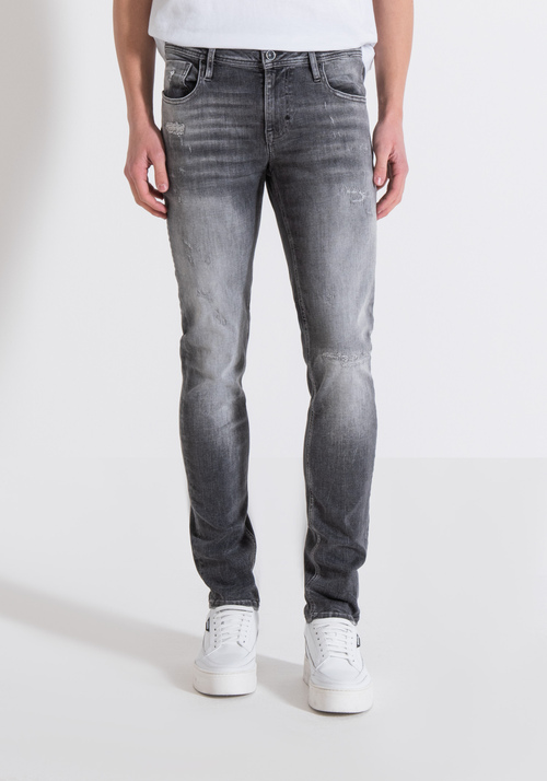"OZZY" TAPERED-FIT JEANS IN STRETCH DENIM - Men's Tapered Fit Jeans | Antony Morato Online Shop