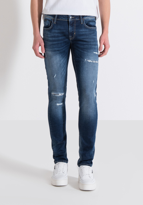"OZZY" TAPERED FIT JEANS IN MID-TONE STRETCH DENIM - Men's Tapered Fit Jeans | Antony Morato Online Shop